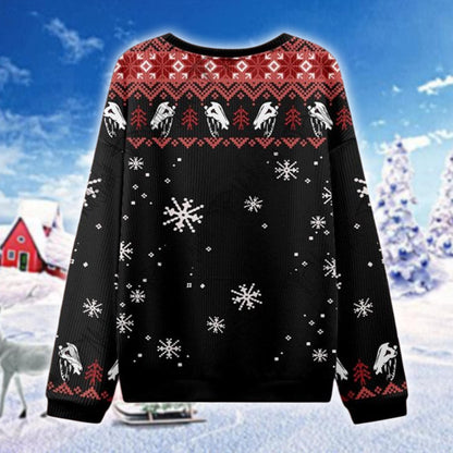 Wendigo Ugly Christmas Sweater, Creepy Forest Monster Xmas Jumper, Horror Holiday Sweatshirt, Scary Gothic Gift for Him Her