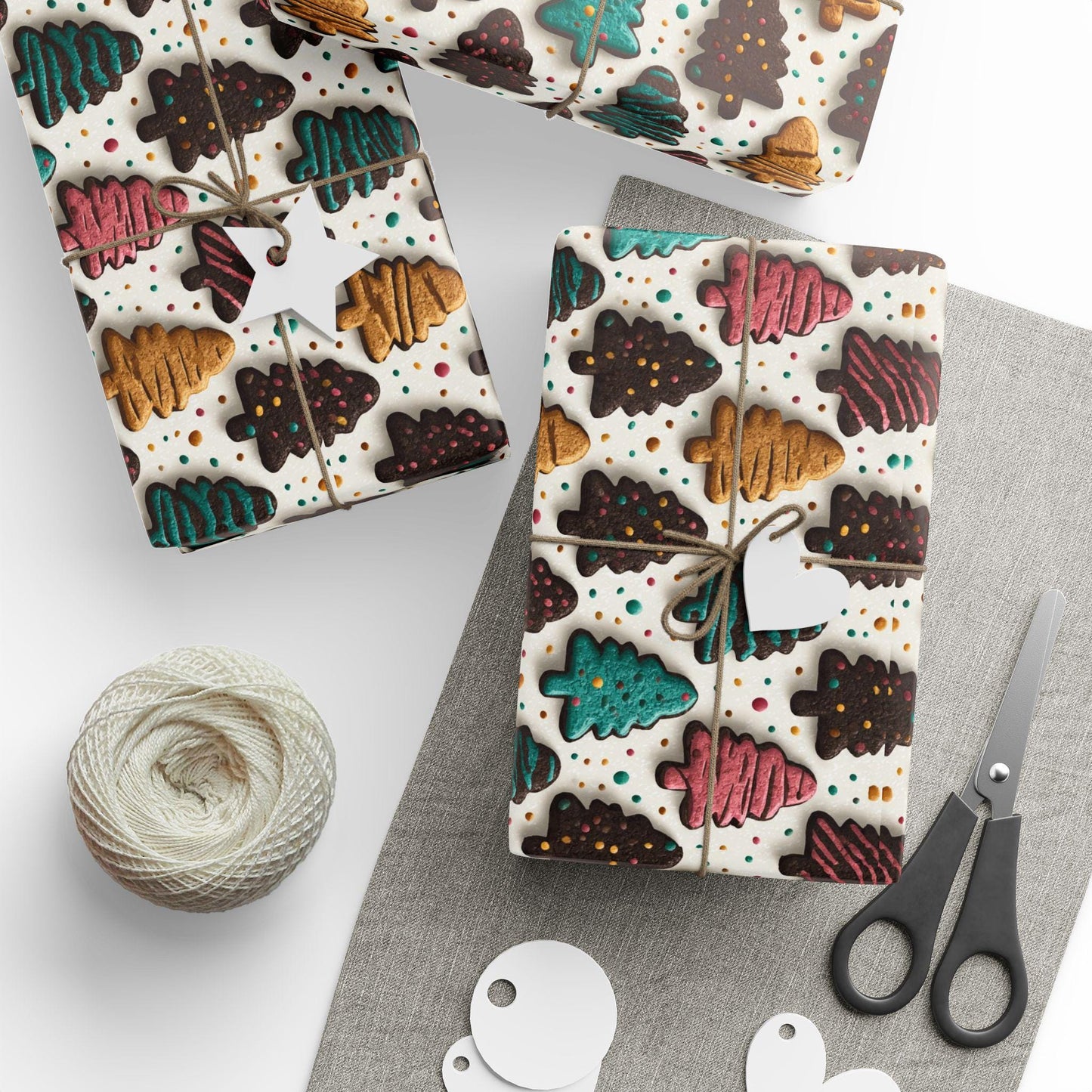 Colorful Christmas Cookie Wrapping Paper: Perfect of Cookie Lovers, Parties, Celebrations, Gift Wrapping Paper and Unique X-mas paper
