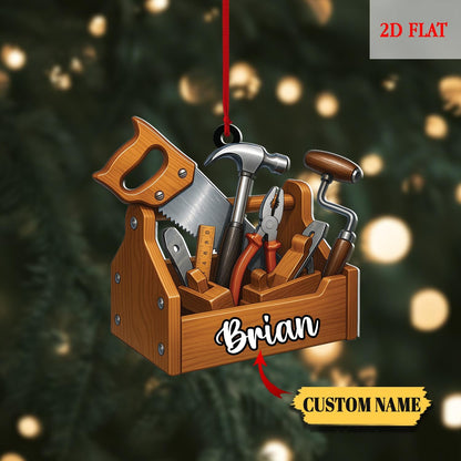 Personalized Construction Christmas Ornament, Construction Tool Engineer Builder Worker Ornament, Builder Ornament, Christmas Gift Builder