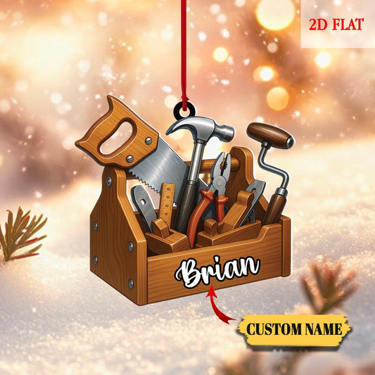 Personalized Construction Christmas Ornament, Construction Tool Engineer Builder Worker Ornament, Builder Ornament, Christmas Gift Builder