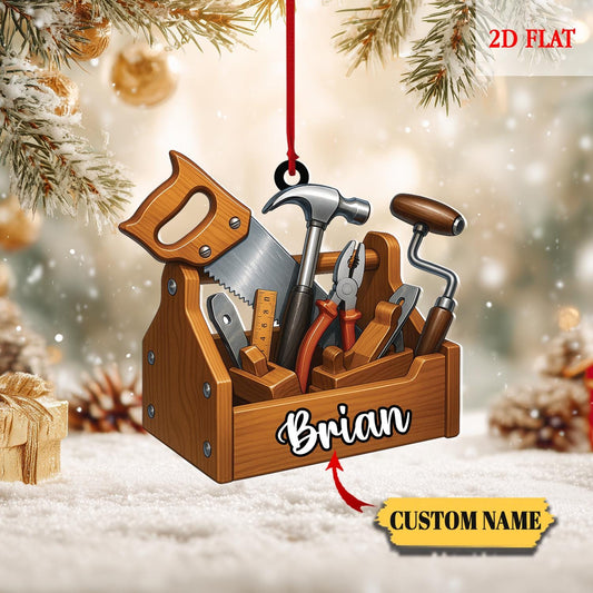 Personalized Construction Christmas Ornament, Construction Tool Engineer Builder Worker Ornament, Builder Ornament, Christmas Gift Builder