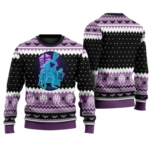 The Hatbox Ghost Ugly Christmas Sweater, Haunted Mansion Christmas Ugly Sweatshirt, Welcome Foolish Mortals, Christmas Family Matching Shirt