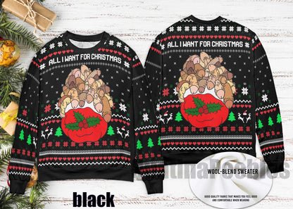 All I Want for Christmas Jingle Balls Sweater Xmas, Sweater Jingle Balls Ugly Christmas Sweater, Funny Balls Ugly Sweater,Gift For Men Women