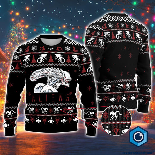 Alien Movie Ugly Christmas Sweater, Vintage Movie Christmas Sweater, Scifi Movie Sweatshirt, Gift for Scifi Fans