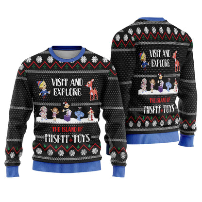 Misfit Toys Ugly Christmas Sweatshirt, Rudolphs The Red Nosed Reindeer Xmas Ugly Sweatshirt, Rudolph Xmas Gifts, Christmas Movie Party 2025