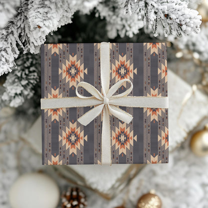Vintage Western Gift Wrap Papers - Vintage Western Print Wrapping Paper - Unique Aztec Gift Paper