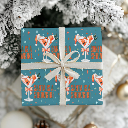 Showgirl Gift Wrapping Papers - Christmas Gift Wrap - Xmas Showgirl Holiday Gift, Tswift Gift Idea