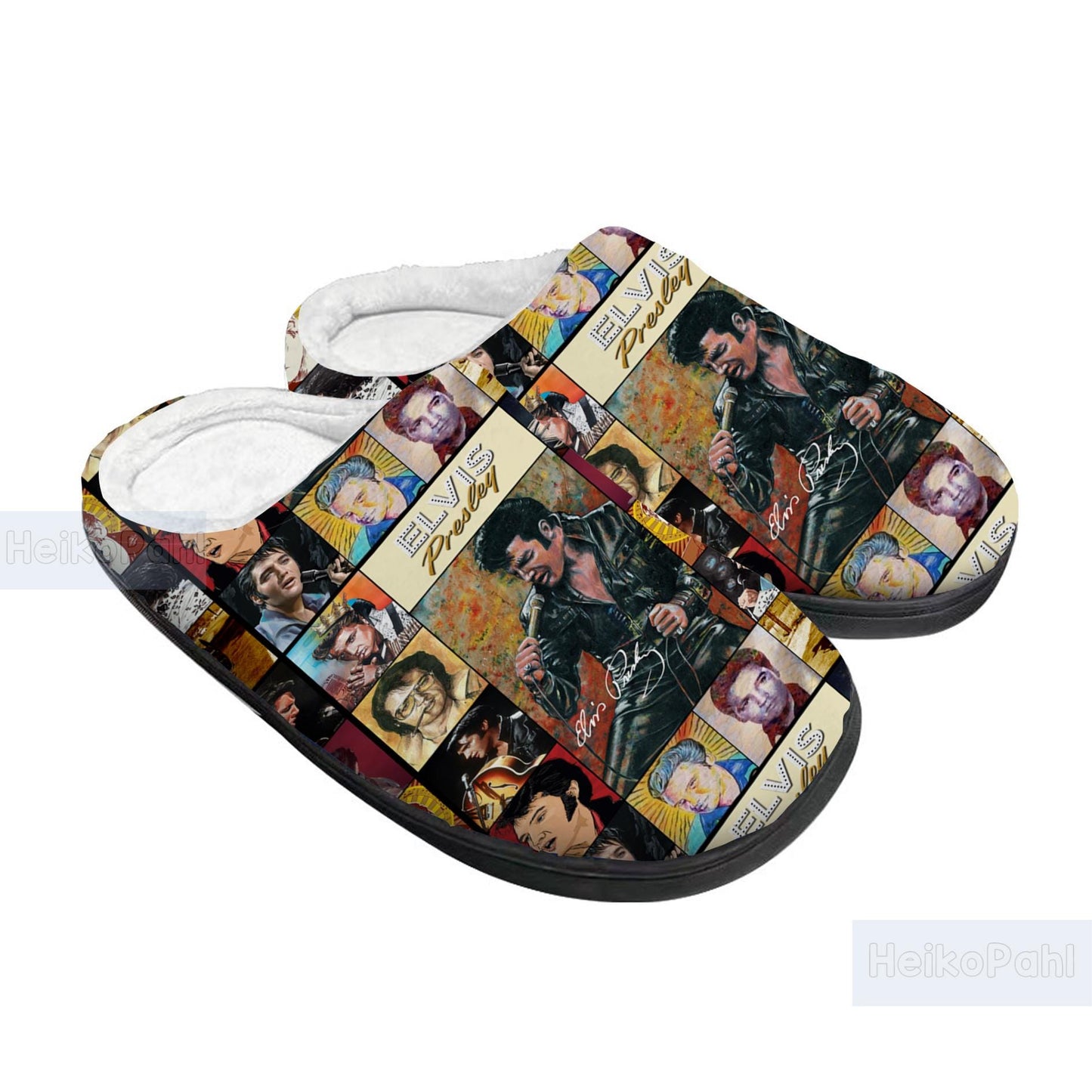 Elvis Presley 3D All Over Print Slipper, King of rock n roll, Custom Rubber Slipper, Winter Slipper, Lightweight Rubber Sole, Cotton Slipper