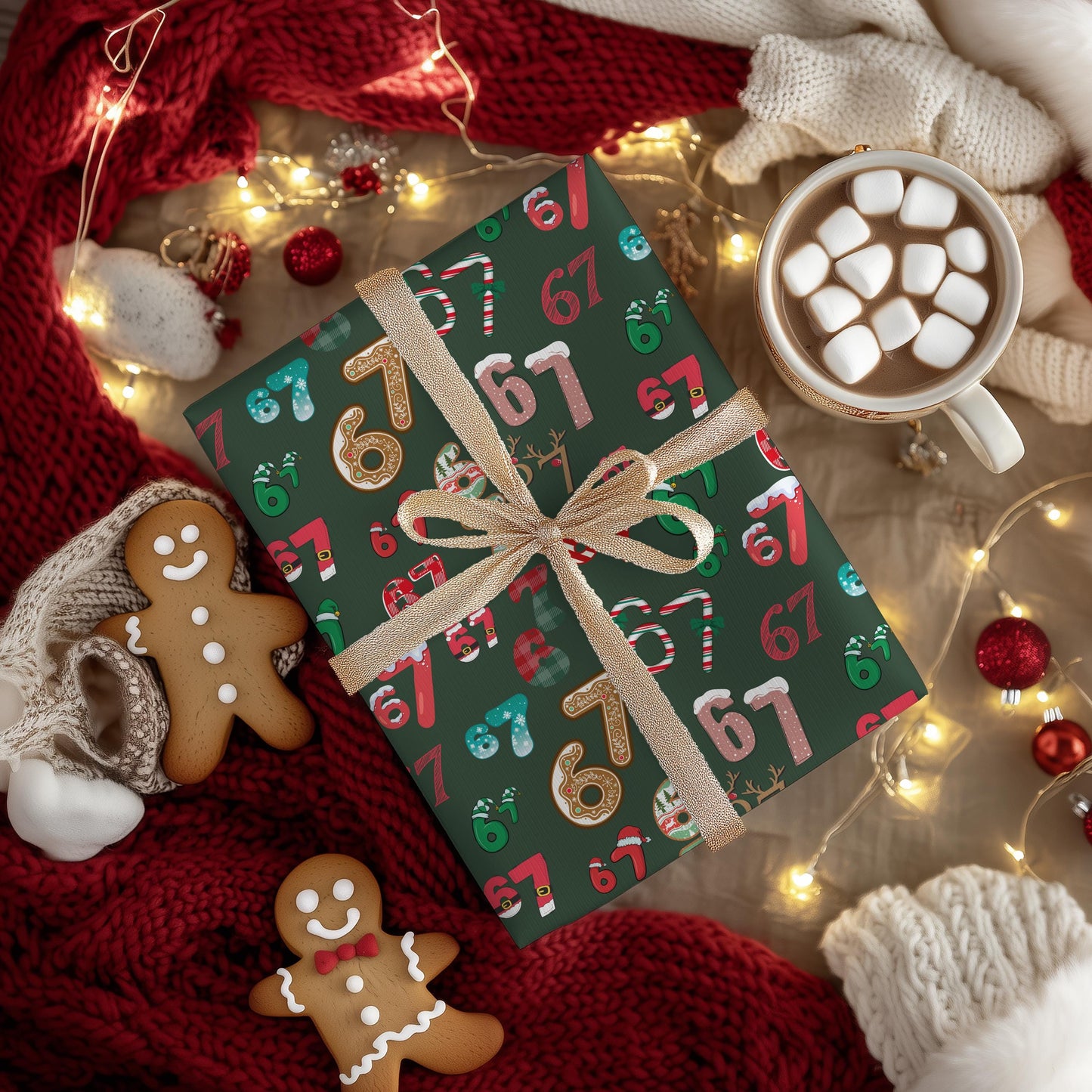 Wrapping Papers, 67 Meme Christmas Gift Wrap, Kids Funny Wrapping Paper, Unique Gift Wrap, Brain Rot, Gen A Meme, Holiday Gift Wrap, Festive