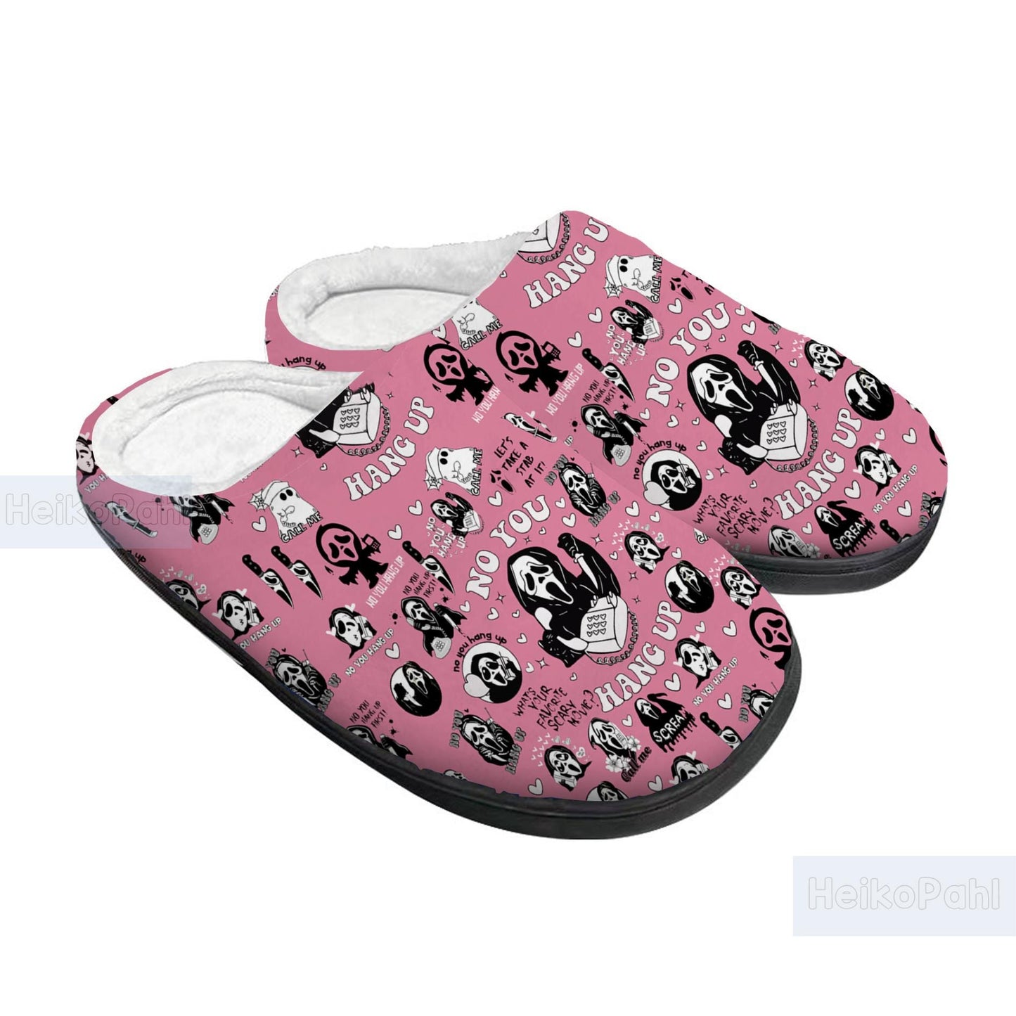 Halloween No You Hang Up 3D All Over Print Slippers, Winter Slippers, Custom Rubber Slippers, Lightweight Rubber Sole, Cotton Slipper