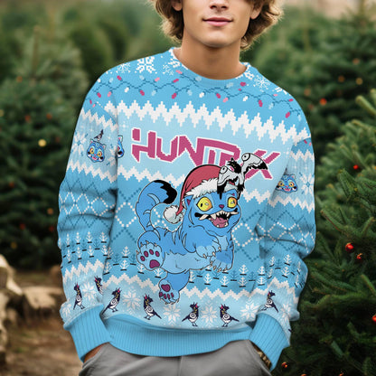 Kpop Derpy The Tiger Sussie Sweatshirt, Kpop Demon Ugly Christmas, Saja Boys Huntrix Ugly Sweater, Hunter The Tiger Xmas Sussie Ugly Sweater