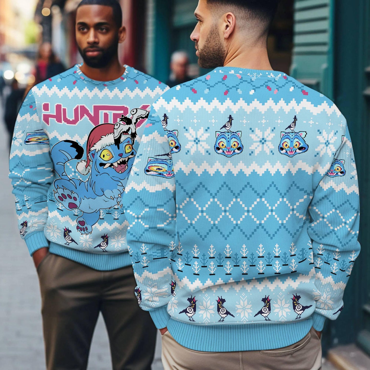 Kpop Derpy The Tiger Sussie Sweatshirt, Kpop Demon Ugly Christmas, Saja Boys Huntrix Ugly Sweater, Hunter The Tiger Xmas Sussie Ugly Sweater