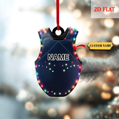 Personalized Taekwondo 2D Flat Ornament, Taekwondo Sparring Gear Christmas Ornament, Gift for Taekwondo Lover, Taekwondo Gear Ornament