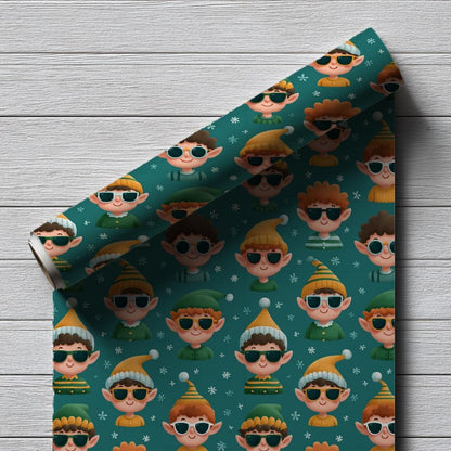 Cool Elves Wrapping Paper: Funny Christmas Wrapping Paper, Birthdays, Parties, Gift Wrap, and Celebrations, Unique Christmas Gift Giving