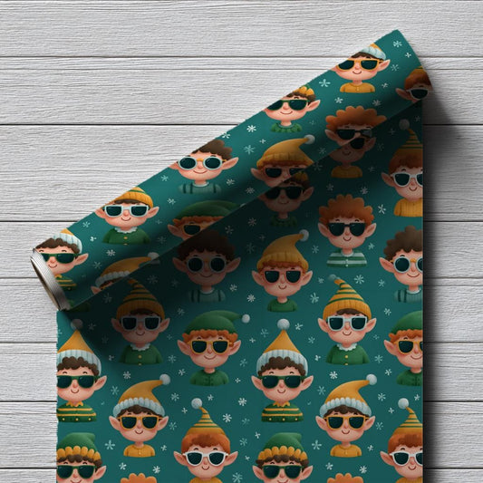 Cool Elves Wrapping Paper: Funny Christmas Wrapping Paper, Birthdays, Parties, Gift Wrap, and Celebrations, Unique Christmas Gift Giving