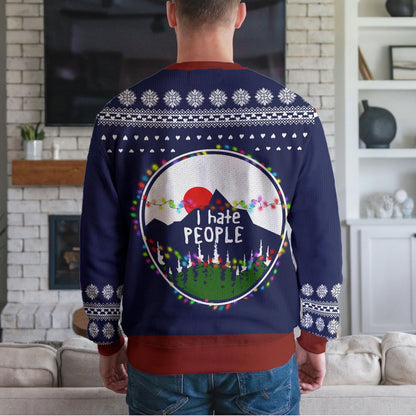 I Party With Sasquatch Ugly Christmas Sweater, Funny Bigfoot Xmas Sweatshirt for Men Women, Holiday Party Outfit Winter Gift Pullover