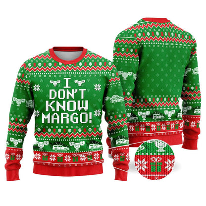 National Lampoon's Christmas Vacation Ugly Sweater, I Don't Know Margo And Why is the Carpet All Wet Todd Sweater, Christmas Couple Gift