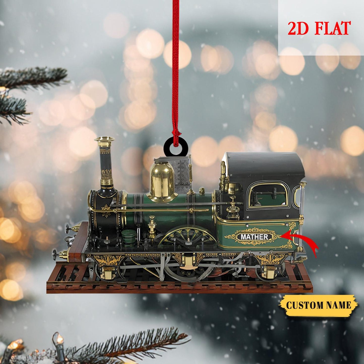 Personalized Locomotive Ornament Gift, Railway Train Holiday Gift, Railroader Gift, Gift For Train Lovers, Railroader Christmas Ornament