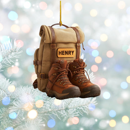 Personalized Hiking Christmas Ornament: Custom Camping Lover Haing Christmas  Tree Decor, Christmas Gift For Hiking Club