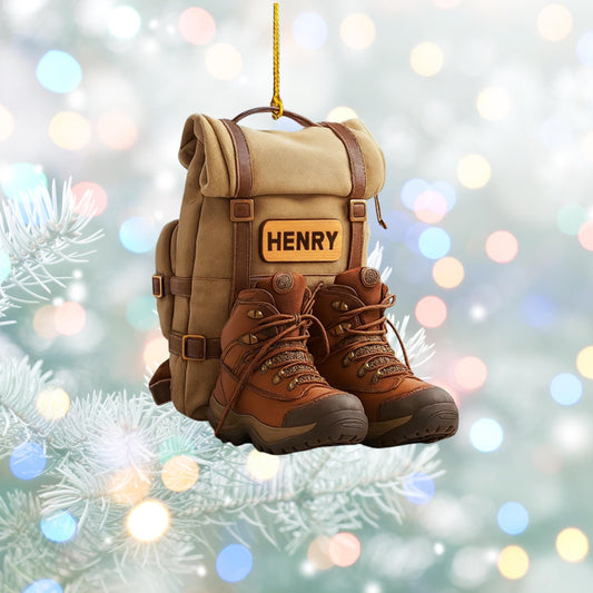 Personalized Hiking Christmas Ornament: Custom Camping Lover Haing Christmas  Tree Decor, Christmas Gift For Hiking Club