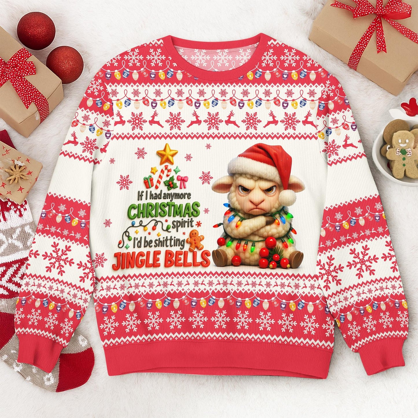 Ugly Christmas Sweater – Funny Grumpy Cats Designs, Sarcastic Grumpy Animals Holiday Sweatshirt for Men & Women, Christmas Party Outfit