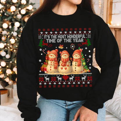 Ugly It's the Most Wonderful Time of the Year Sweatshirt, Merry Christmas Shirt, Holiday , Vintage Cozy Tis The Season Christmas