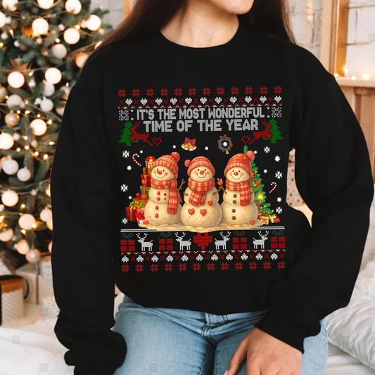 Ugly It's the Most Wonderful Time of the Year Sweatshirt, Merry Christmas Shirt, Holiday , Vintage Cozy Tis The Season Christmas