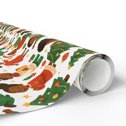 Black Joy Christmas Wrapping Paper: African American Holiday Design