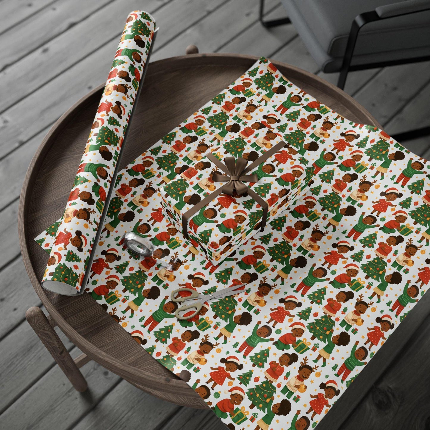 Black Joy Christmas Wrapping Paper: African American Holiday Design