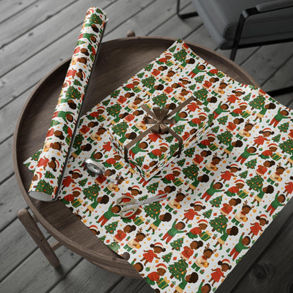 Black Joy Christmas Wrapping Paper: African American Holiday Design