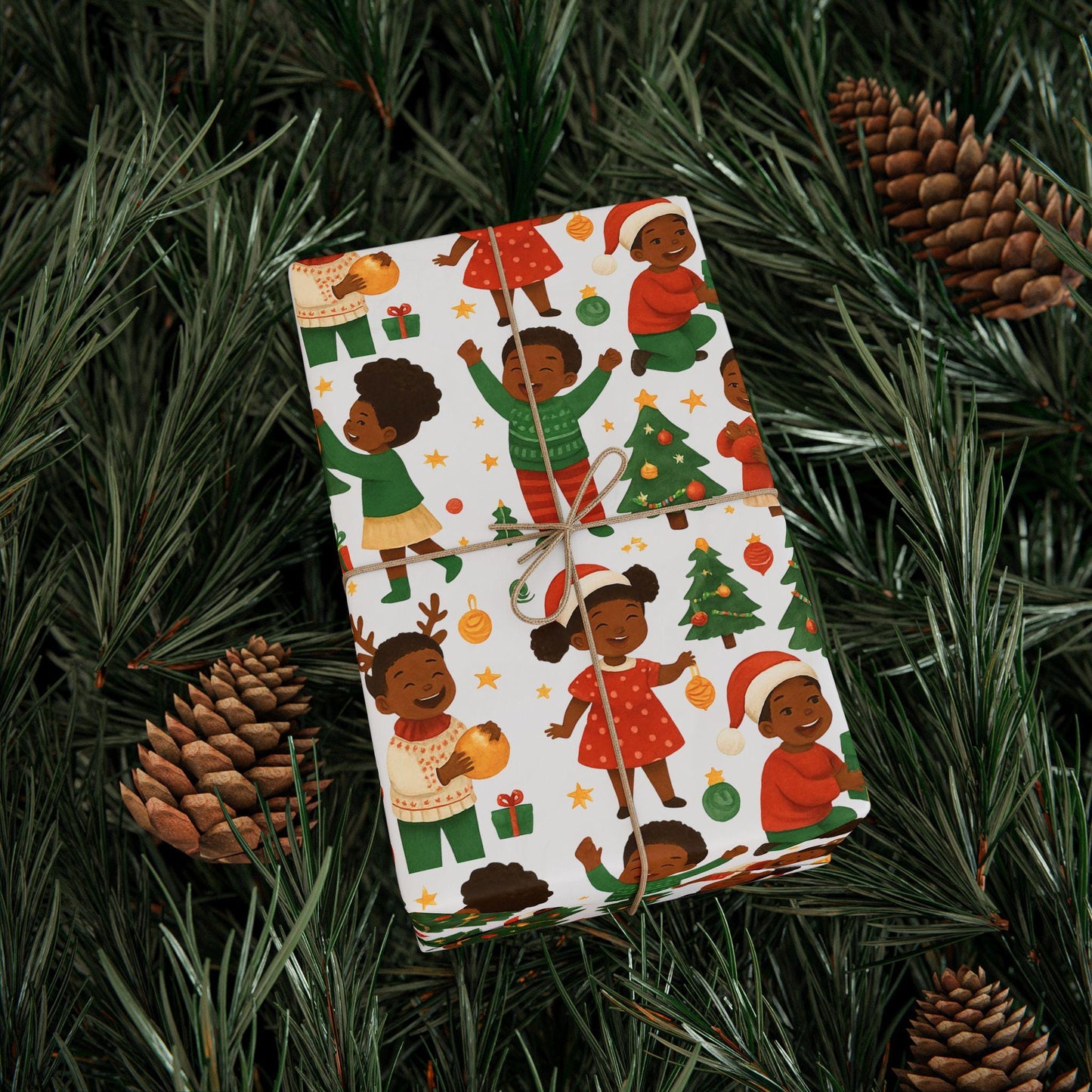 Black Joy Christmas Wrapping Paper: African American Holiday Design