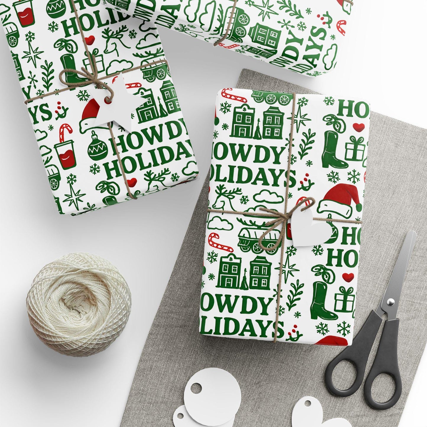 Western Christmas Wrapping Paper: Howdy Holidays Cowboy Gift Wrap