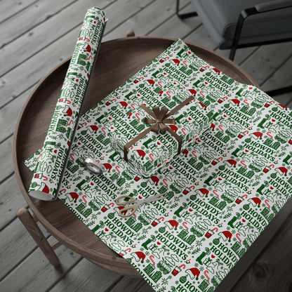 Western Christmas Wrapping Paper: Howdy Holidays Cowboy Gift Wrap
