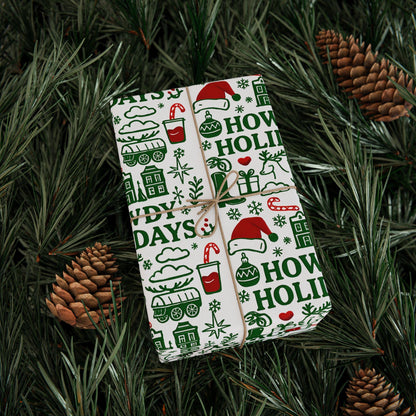Western Christmas Wrapping Paper: Howdy Holidays Cowboy Gift Wrap