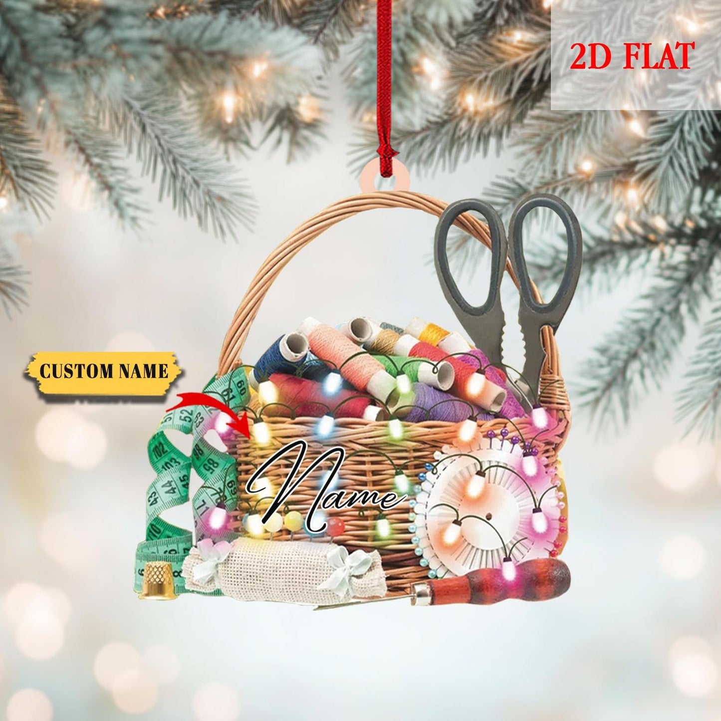 Personalized Sewing Christmas Ornament, Sewing Lover Ornament, Gift for Sewing Lovers, Gift For Sewists, Sewing Machine Ornament Decoration