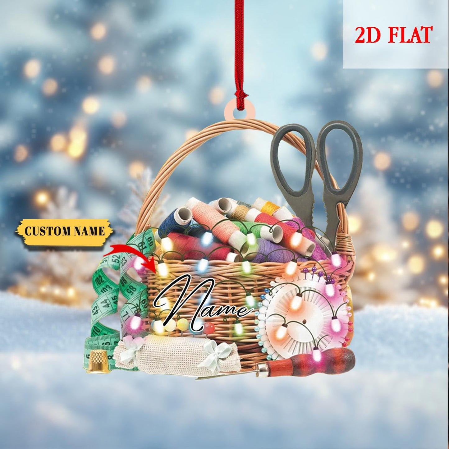 Personalized Sewing Christmas Ornament, Sewing Lover Ornament, Gift for Sewing Lovers, Gift For Sewists, Sewing Machine Ornament Decoration