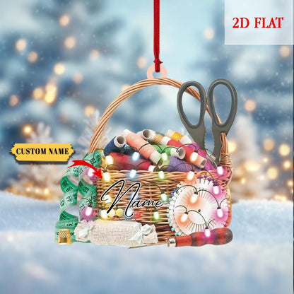 Personalized Sewing Christmas Ornament, Sewing Lover Ornament, Gift for Sewing Lovers, Gift For Sewists, Sewing Machine Ornament Decoration