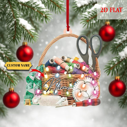 Personalized Sewing Christmas Ornament, Sewing Lover Ornament, Gift for Sewing Lovers, Gift For Sewists, Sewing Machine Ornament Decoration