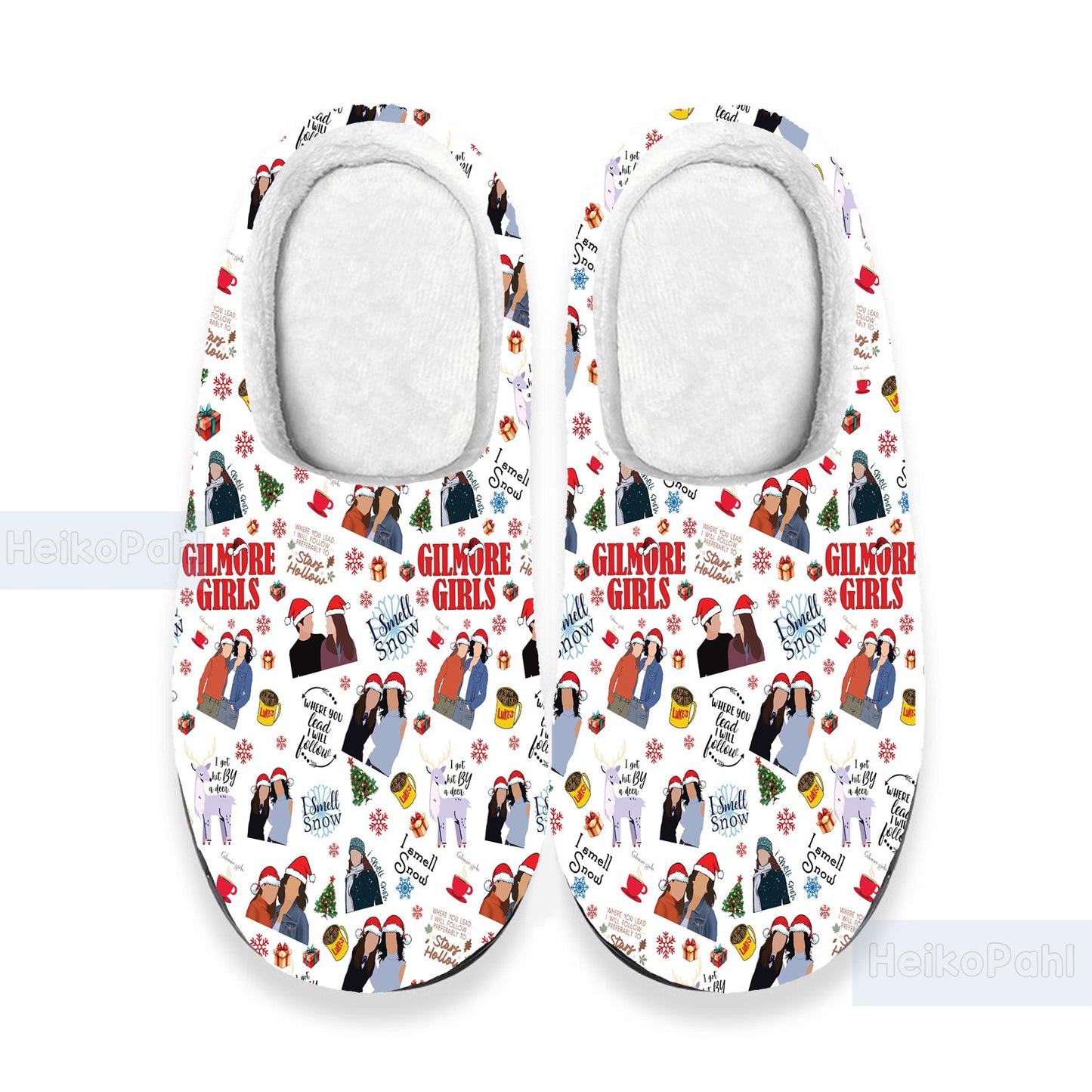 Gilmore Girls 3D All Over Print Winter Indoor Slipper, Custom Rubber Slippers, Winter Slippers, Lightweight Rubber Sole, Cotton Slipper