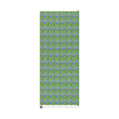 KPOP Demon Hunter Wrapping Paper Roll | DERPY TIGER Design | Christmas Gift Wrap for All Occasions, Huntrix, Saja Boys, Holiday Packaging,