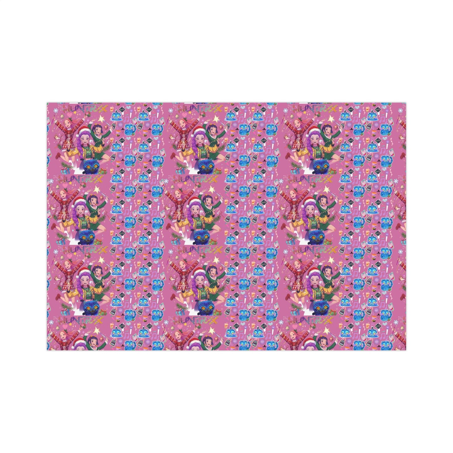 KPOP Demon Hunter Wrapping Paper, Holiday Gift Wrap for Huntrix Fans, Saja Boys Christmas Wrapping, DERPY TIGER Design, Wrapping Paper Rolls