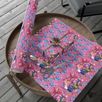 KPOP Demon Hunter Wrapping Paper, Holiday Gift Wrap for Huntrix Fans, Saja Boys Christmas Wrapping, DERPY TIGER Design, Wrapping Paper Rolls