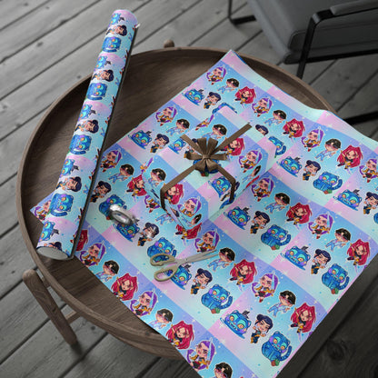 Kpop Demon Hunters | Huntrix and Derpy | Christmas Wrapping Papers, Tiger Design, Holiday Gift Wrap, Gift Wrap, Derpy Tiger Gift Wrap