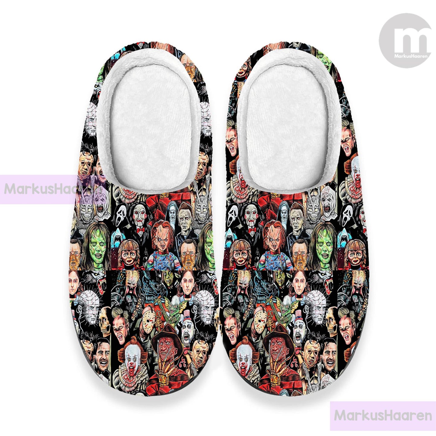 Personalized Halloween 3D All Over Print Slipper, Halloween Winter Slipper, Cotton Slipper, Custom Rubber Slipper, Halloween Slippers