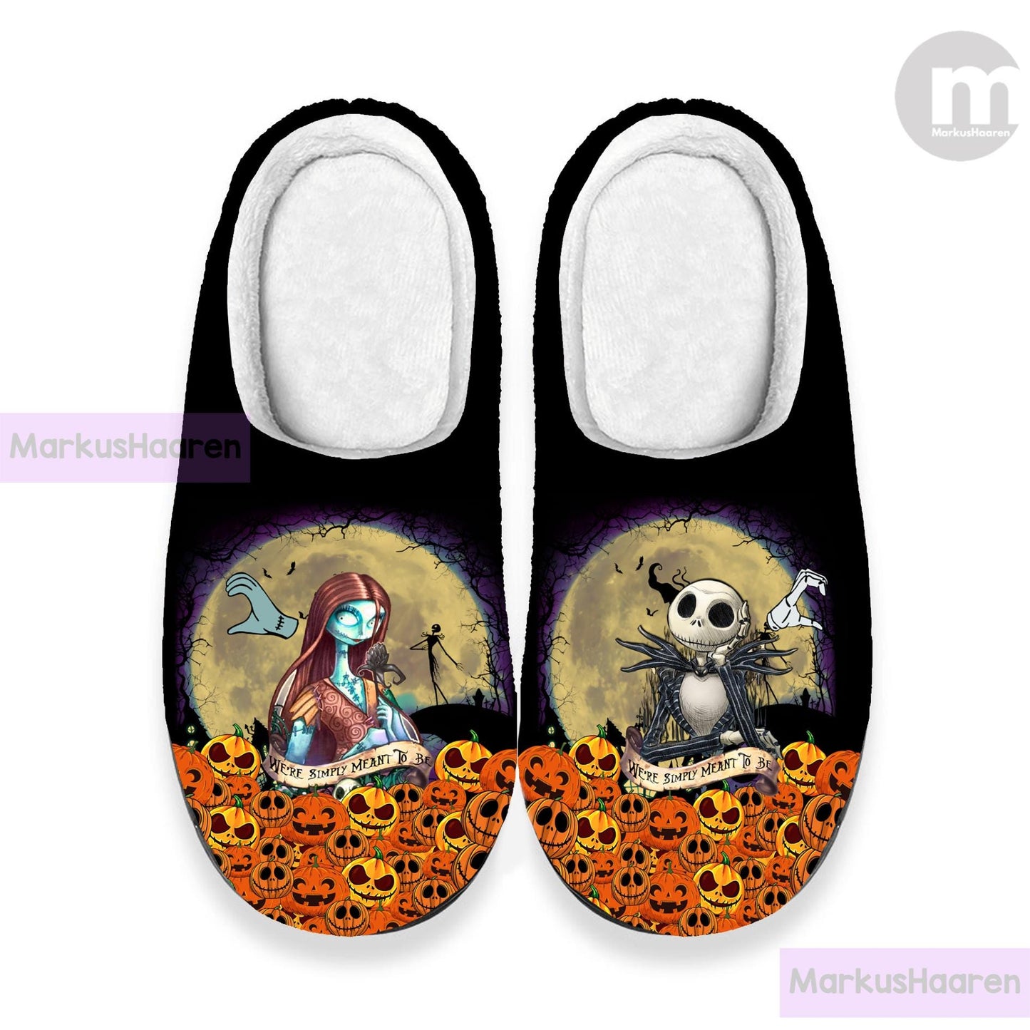 Personalized Nightmare Before Christmas 3D All Over Print Slipper, Winter Slipper, Cotton Slipper, Custom Rubber Slipper, Christmas Slippers