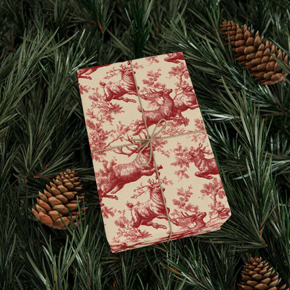 Vintage Christmas Toile Gift Wrap Holiday Gift Wrapping Paper Roll Christmas Gift Wrap Xmas Christmas Vintage Victorian Roll Gift Wrap Paper