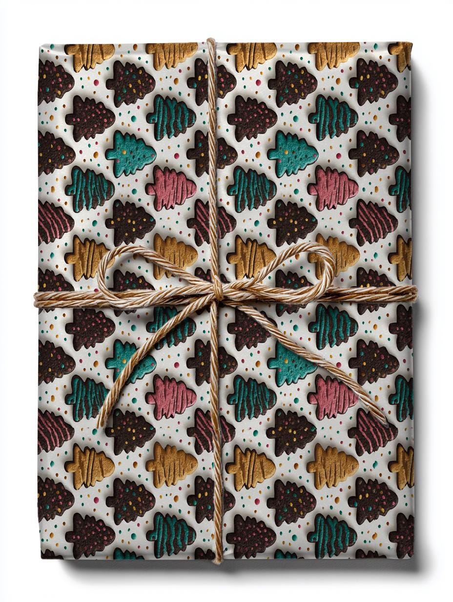 Colorful Christmas Cookie Wrapping Paper: Perfect of Cookie Lovers, Parties, Celebrations, Gift Wrapping Paper and Unique X-mas paper