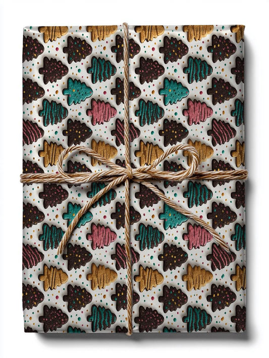 Colorful Christmas Cookie Wrapping Paper: Perfect of Cookie Lovers, Parties, Celebrations, Gift Wrapping Paper and Unique X-mas paper