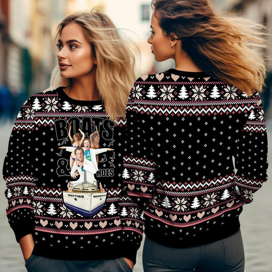 Step Brothers Boats n Hoes Ugly Christmas Sweater Brennan Huff Dale Doback Ugly Sweater Step Brothers Sweatshirt Christmas Gift 71