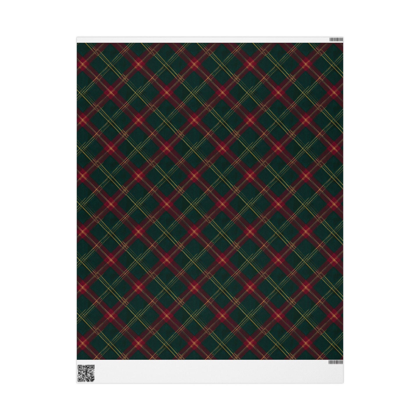 Vintage Green Tartan Christmas Wrapping Paper Roll, Elegant Holiday Gift Wrap, Classic Seasonal Gift Wrap, Luxury Christmas Paper